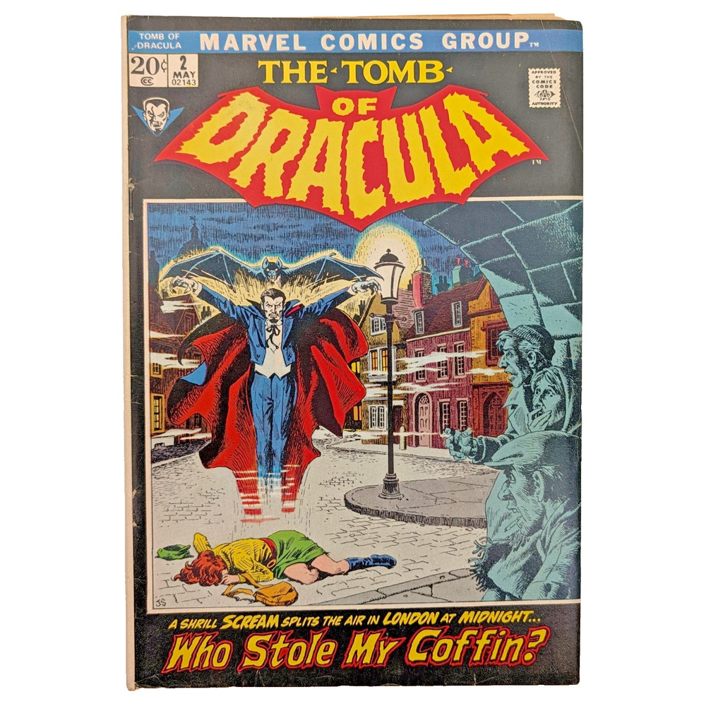Tomb of Dracula #2 Marvel Comics 1972 Bronze Age Horror Classic Cover VF FN